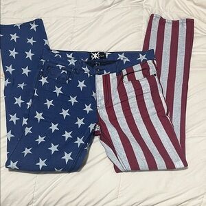 Patriotic Star and Stripe Slim Jeans